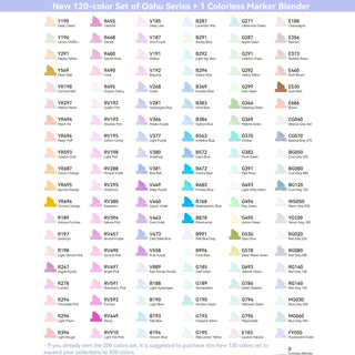 Ohuhu Oahu New 120 Colors Dual Tips Alcohol Art Markers, Fine & Chisel