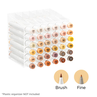 Ohuhu Honolulu 36 Skin Tone Colors Dual Tips Portrait Alcohol Art Markers (New Version)