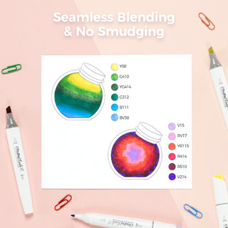 Ohuhu Kaala Five Tones Slim Broad and Fine Dual Tips Alcohol Art Markers