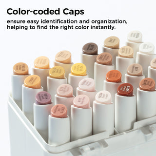 Ohuhu Kaala Five Tones Slim Broad and Fine Dual Tips Alcohol Art Markers