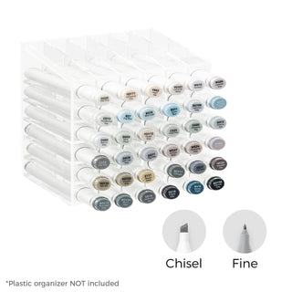 Ohuhu Oahu 36 Gray Tone Colors Dual Tips Alcohol Art Markers Set, Fine & Chisel (New Version)