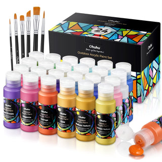 Ohuhu 24 Colors Art Craft Acrylic Paint Set(US Exclusive)