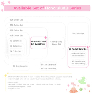 Ohuhu Honolulu 96 Pastel Colors Alcohol Art Markers - Sweetness & Blossoming (New Version)