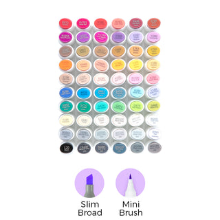 Ohuhu Kaala Five Tones Slim Broad and Fine Dual Tips Alcohol Art Markers