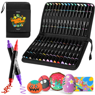 Ohuhu Dual Nib Waterproof Acrylic Pen 30 / 60 / 90 Colors - Kakaako