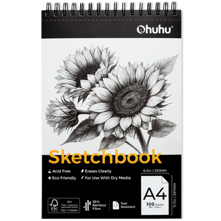 Ohuhu Tear Resistant Bamboo Fiber Drawing Sketchbook