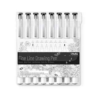 Ohuhu Fineliner Drawing Pen, 8 Pack