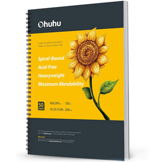 Ohuhu Spiral-Bound Marker Pad for Alcohol Markers