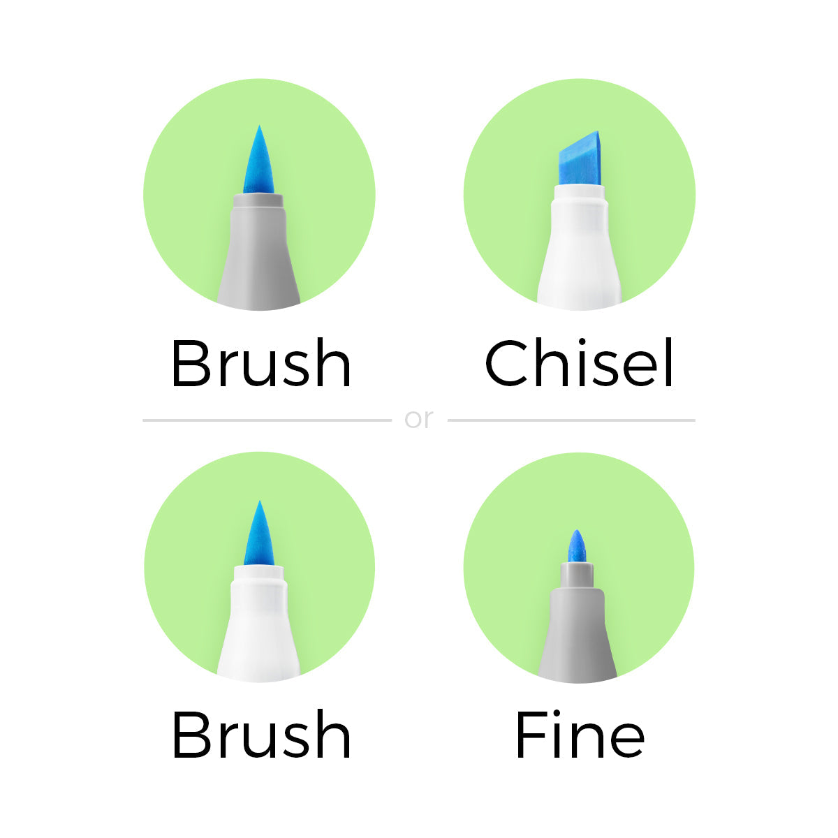 Ohuhu Oahu RV193 / R23 Individual Marker, Fine & Chisel