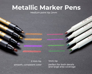 Ohuhu Metallic Marker Pens, Fine Tip – ohuhu