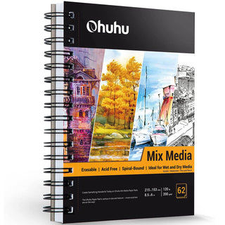 Ohuhu Spiral-Bound Mix Media Pad for Multiple Techniques(US Exclusive)