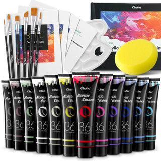 Ohuhu Acrylic Paint Set for Beginners with Tutorial