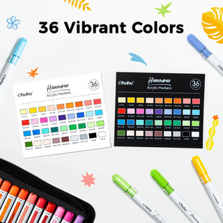 Ohuhu Acrylic Paint Markers Refillable 36 Colors – Hanauma
