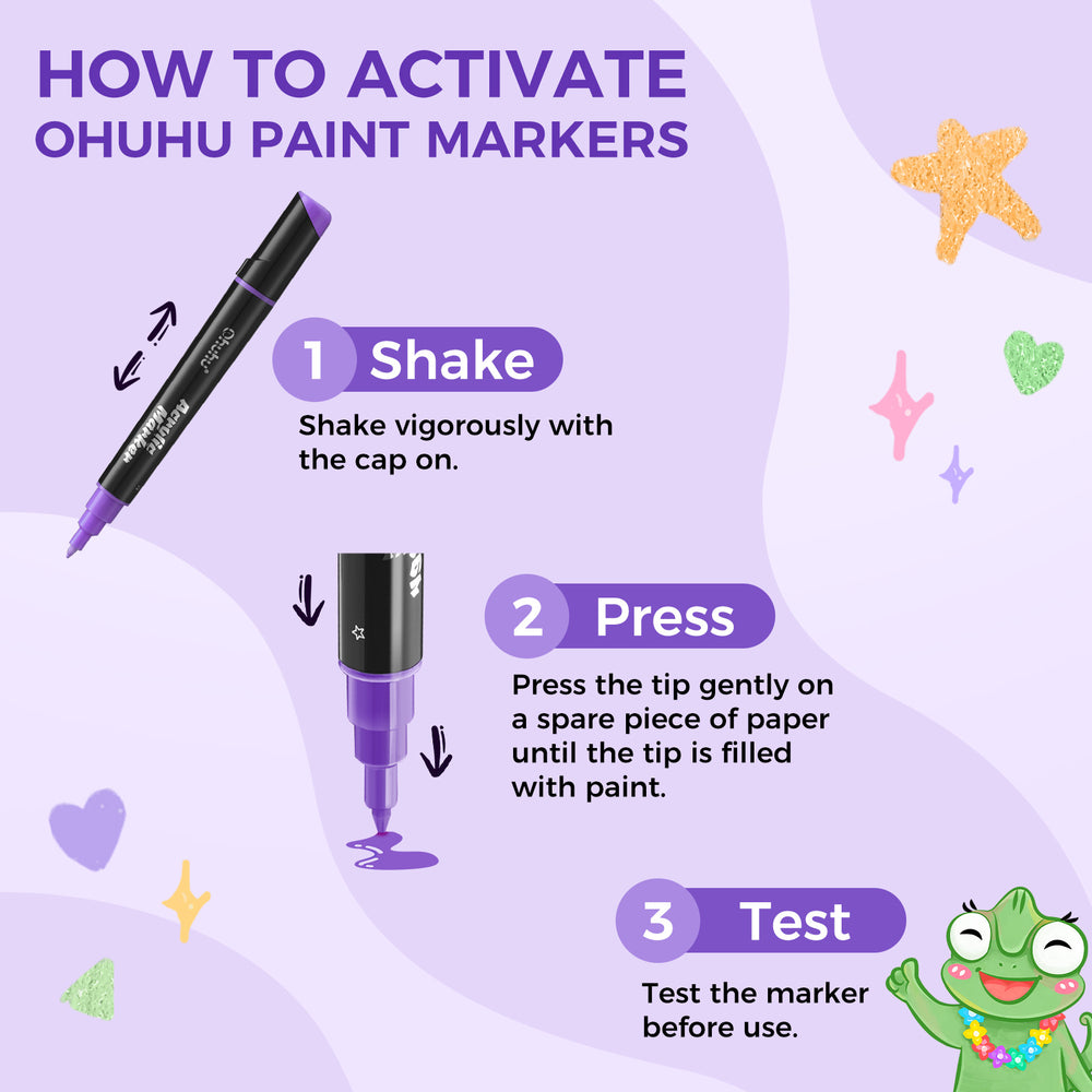 Ohuhu Dual Nib Waterproof Acrylic Pen 30 / 60 / 90 Colors - Kakaako