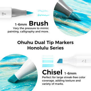 Ohuhu Honolulu Brush Markers - Large Set