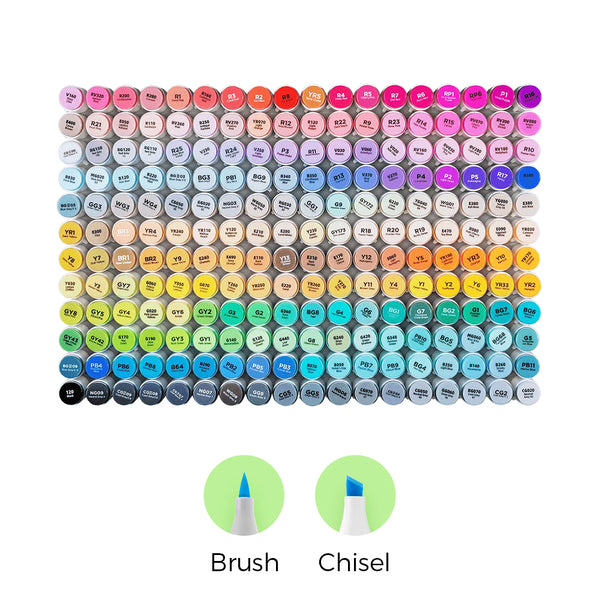 Custom Ohuhu Color Chart for 216 Honolulu Set plus Skin Tone Set