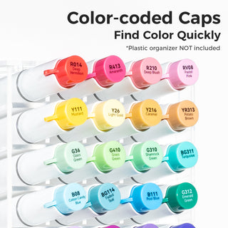 Ohuhu Honolulu² 24 Basic Colors Dual Tips Alcohol Art Markers