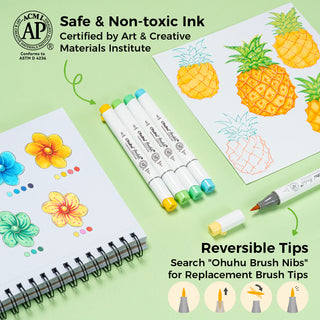 Ohuhu Honolulu² 72 Colors Dual Tips Alcohol Art Markers