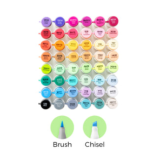 Ohuhu Honolulu² 48 Basic Colors Dual Tips Alcohol Art Markers