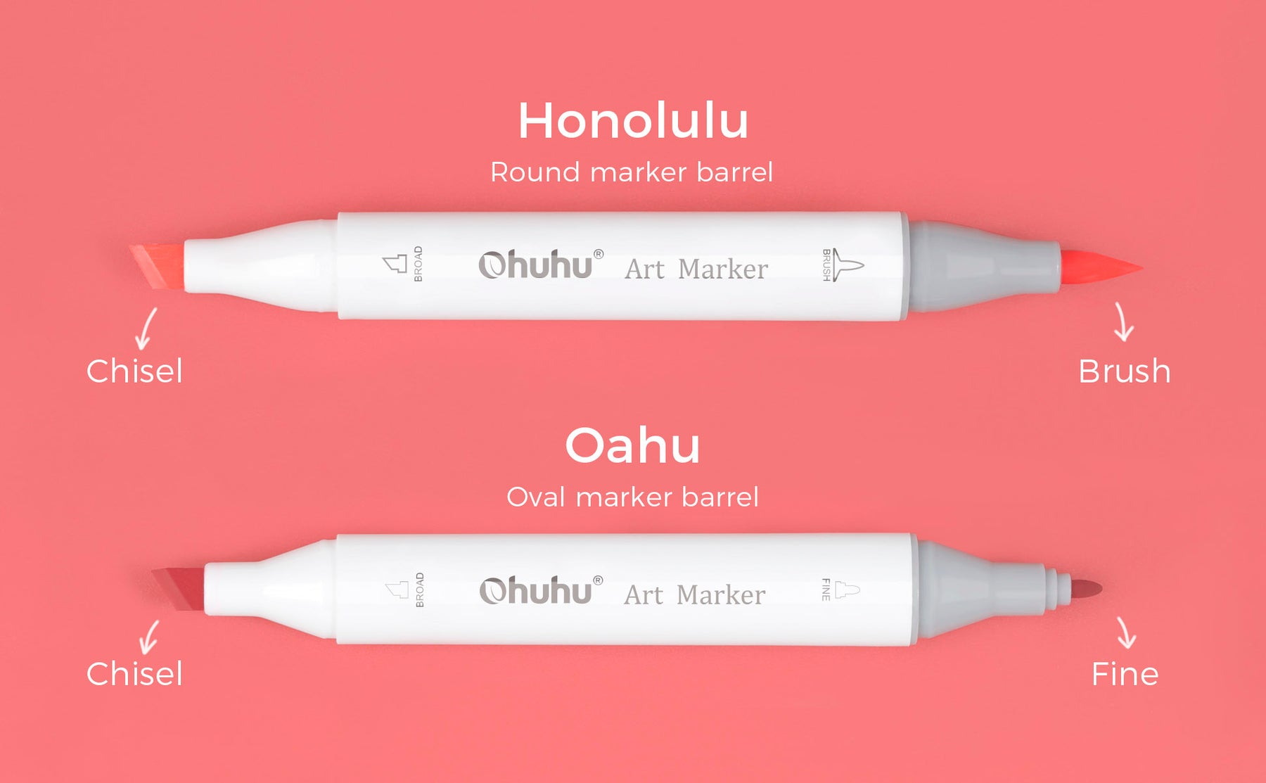 Ohuhu Honolulu 320 Colors Dual Tips Alcohol Art Markers Ohuhu Honolulu 320 Colors Dual Tips Alcohol Art Markers