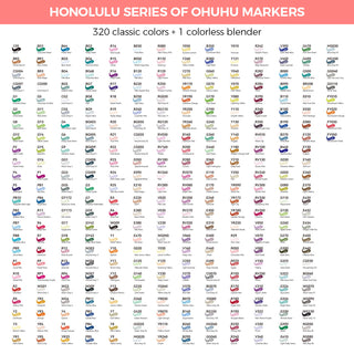 Ohuhu Honolulu 320 Colors Dual Tips Alcohol Art Markers