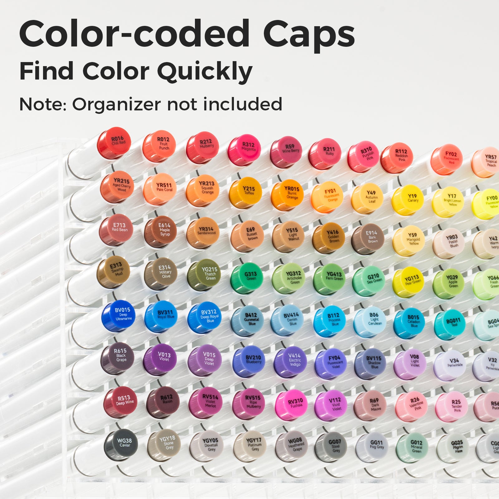 huhu　4点セット Ohuhu Honolulu 104 Colors Dual Tips Alcohol Art Markers (New Color Cod