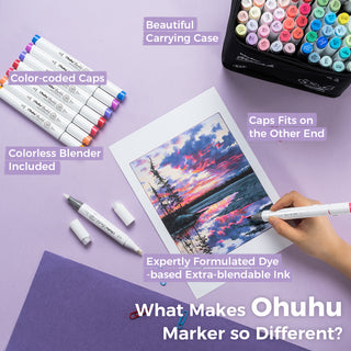 Ohuhu Honolulu Brush Markers - Large Set