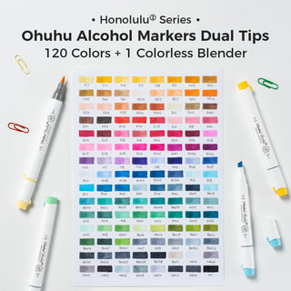 Ohuhu Honolulu² 120 Colors Dual Tips Alcohol Art Markers