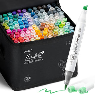 Ohuhu Honolulu² 120 Colors Dual Tips Alcohol Art Markers