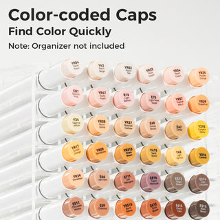 Ohuhu Honolulu 36 Skin Tone Colors Dual Tips Portrait Alcohol Art Markers (New Color Codes)