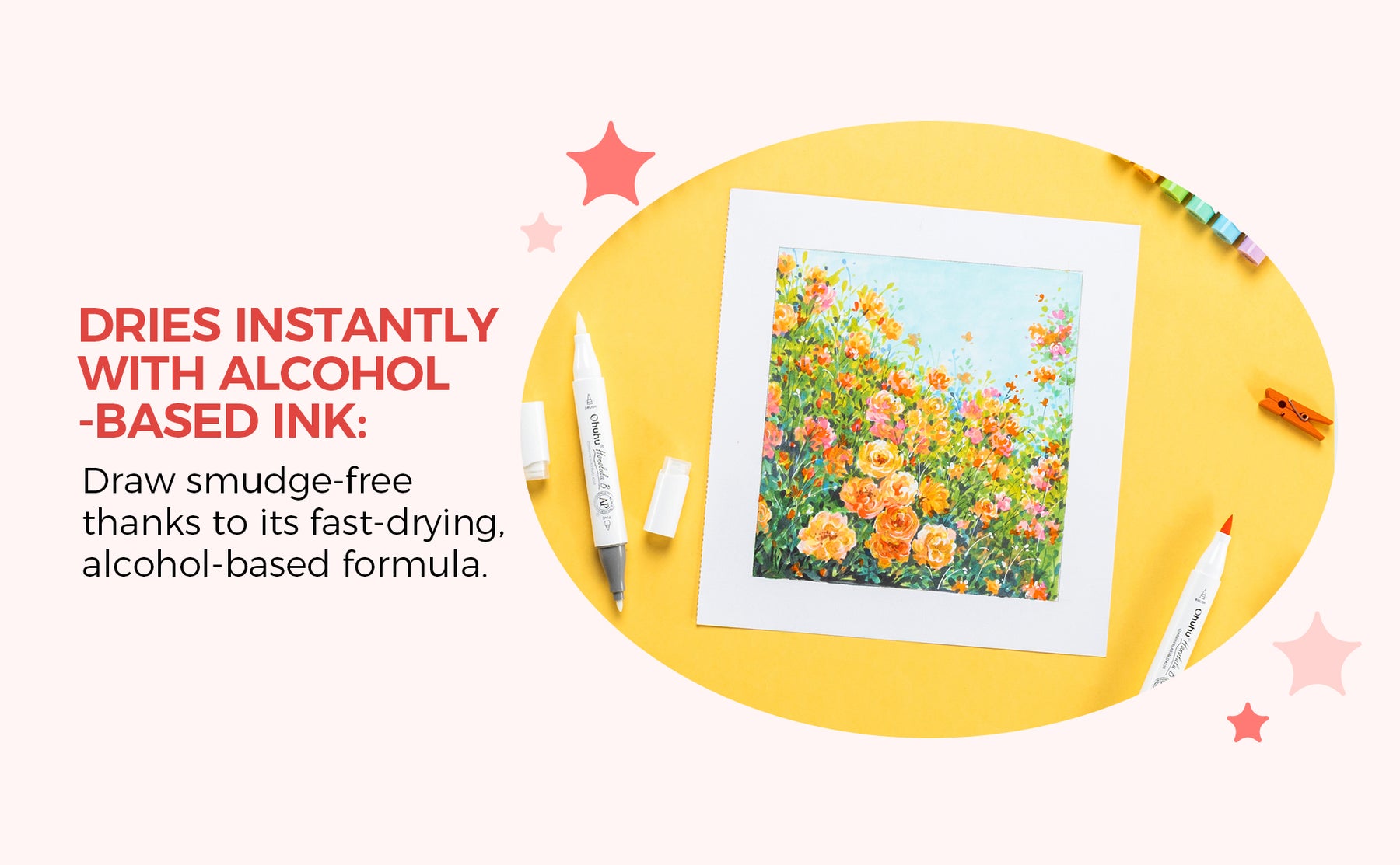 Ohuhu Honolulu 320 Colors Dual Tips Alcohol Art Markers New Version