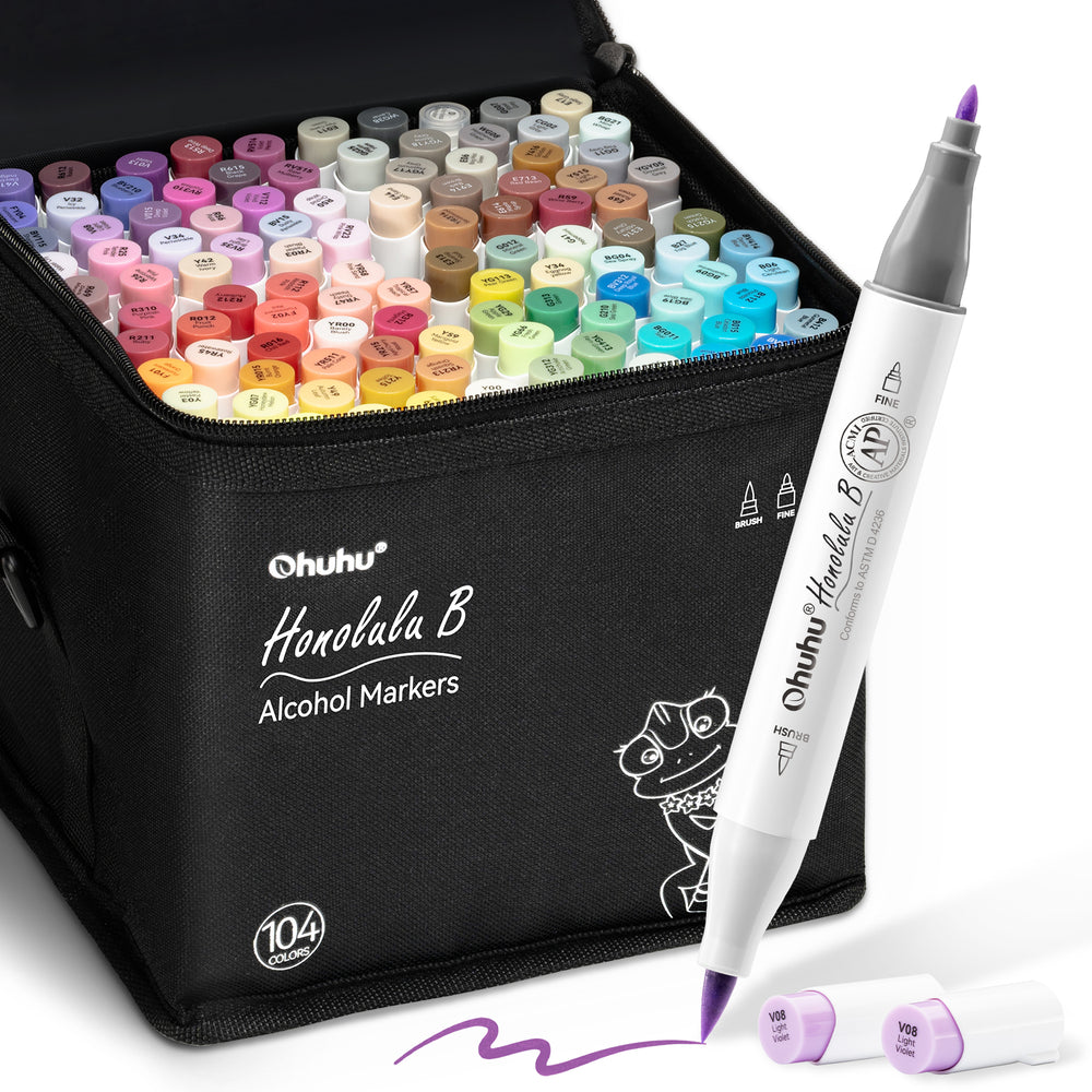 Ohuhu Honolulu Brush Markers - Large Set
