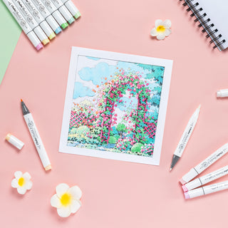 Ohuhu Honolulu 48 Pastel Colors Dual Tips Alcohol Art Markers-Sweetness (New Version)