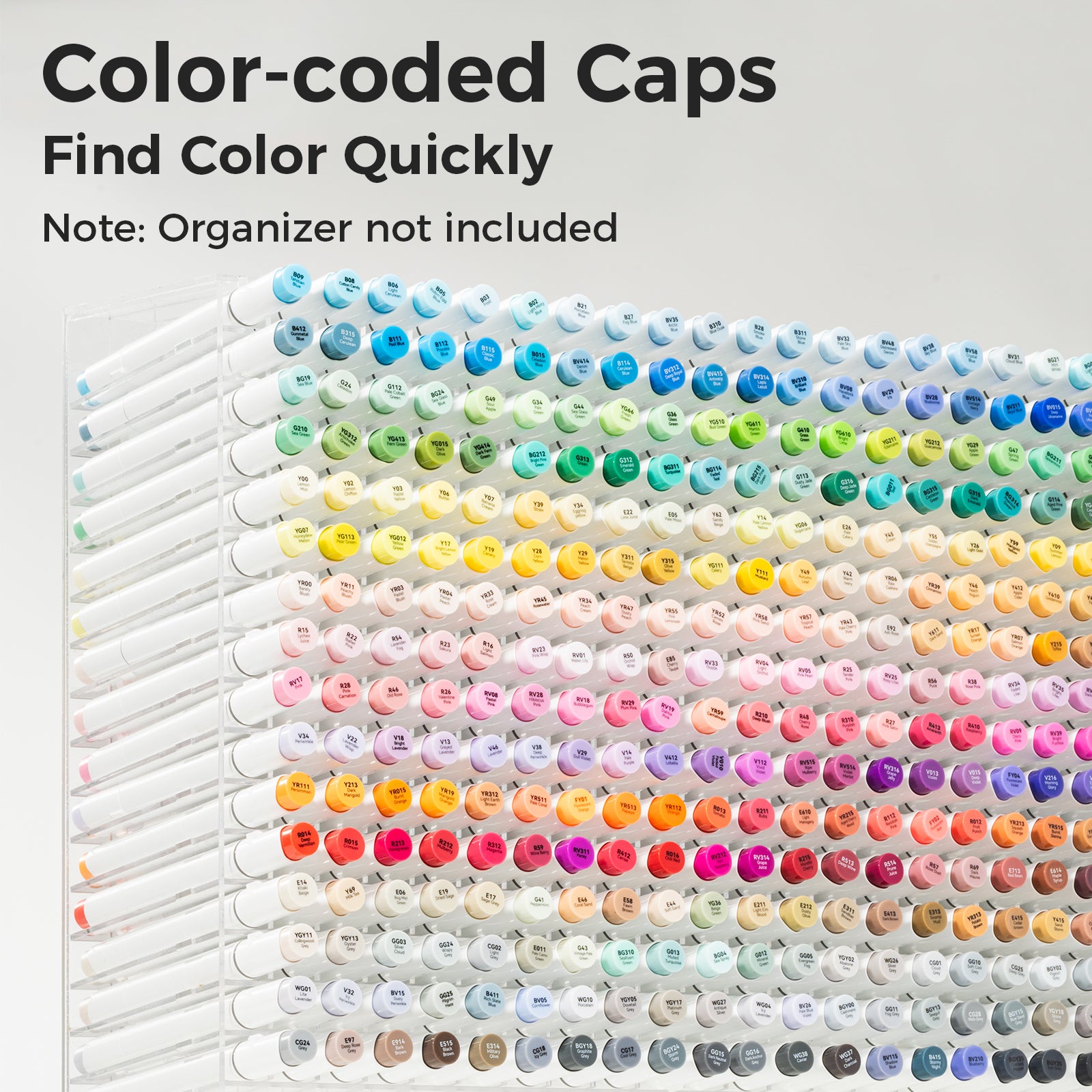 Ohuhu Honolulu 72 Colors Dual Tips Alcohol Art Markers (New Color Code