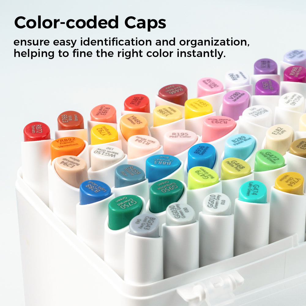 Ohuhu Kaala Five Tones Slim Broad and Fine Dual Tips Alcohol Art Markers