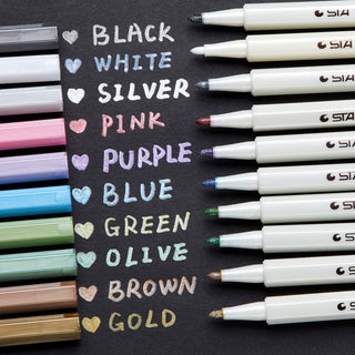 Ohuhu Metallic Marker Pens, Fine Tip