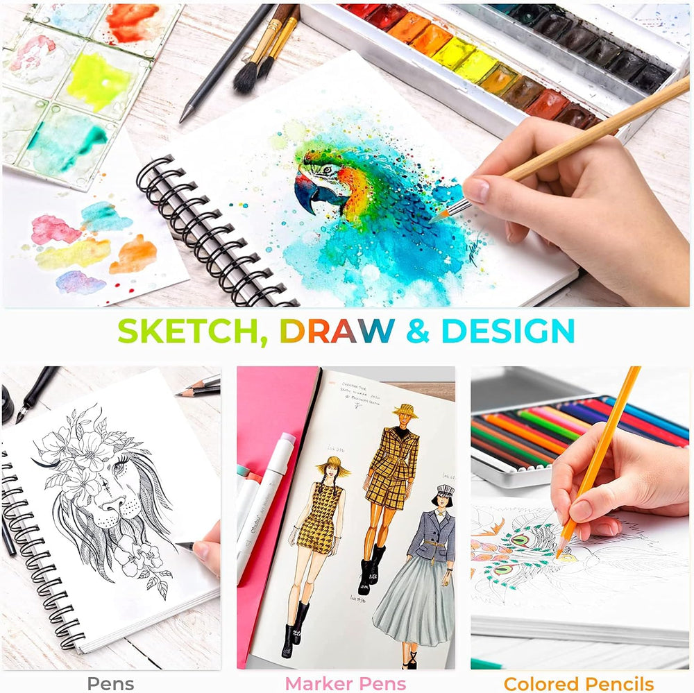 Ohuhu Spiral-Bound Mix Media Pad for Multiple Techniques