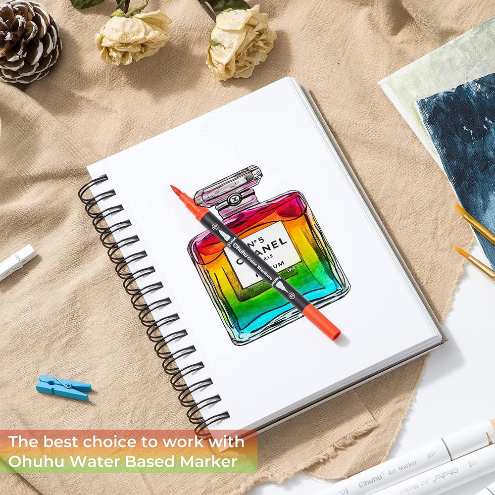 Ohuhu Spiral-Bound Mix Media Pad for Multiple Techniques