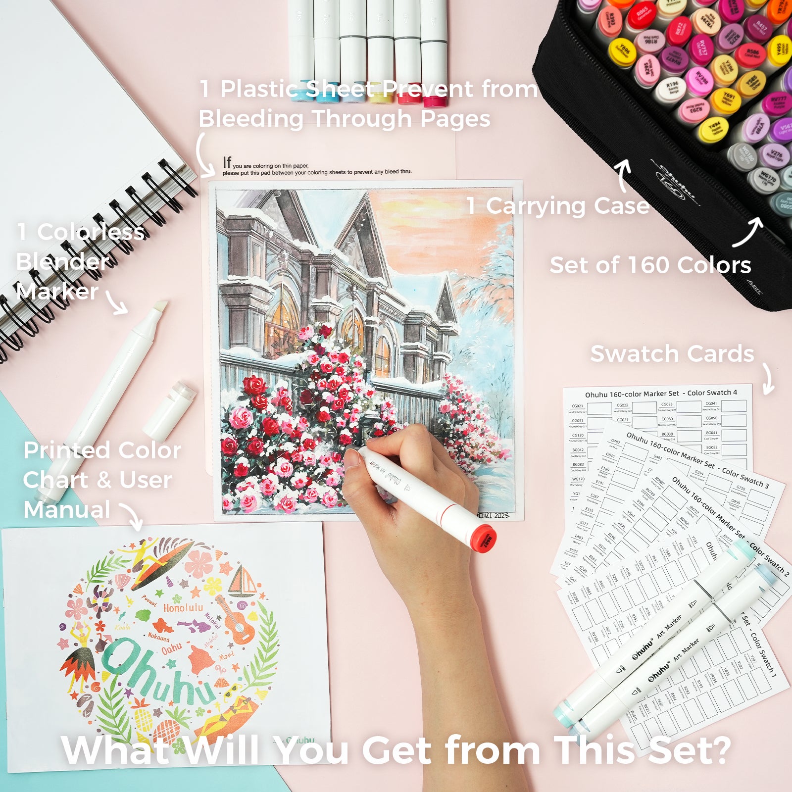 Drawing Best Cardstock For Alcohol Markers Ohuhu Oahu 160 Colors