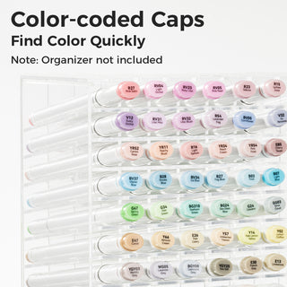 Ohuhu Oahu 48 Pastel Colors Dual Tips Alcohol Art Markers, Fine & Chisel (New Color Codes)