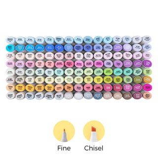 Ohuhu Oahu New 120 Colors Dual Tips Alcohol Art Markers, Fine & Chisel