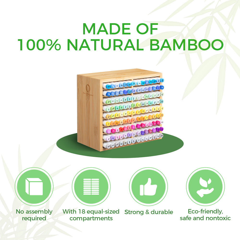 Ohuhu Bamboo Marker Organizer