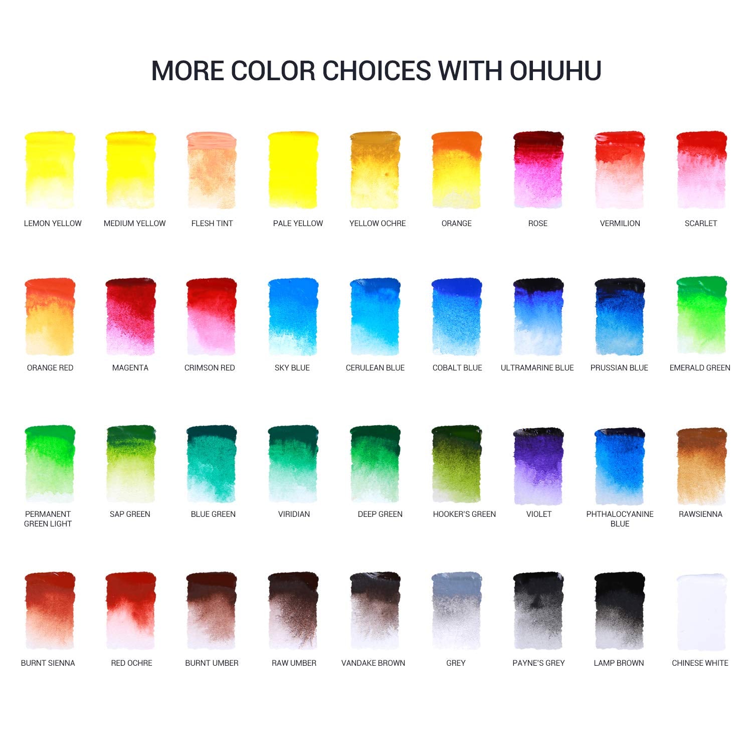 Ohuhu 24 Colors Art Craft Acrylic Paint Set