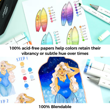 Copic Marker Pad Best Cardstock For Alcohol Markers Ohuhu