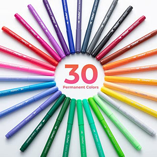 Ohuhu Fabric 30 Color Markers Permanent for Clothes (US Exclusive)