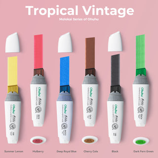Ohuhu Molokai Four Tones Extra-wide Tip Alcohol Art Markers