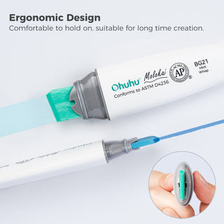 Ohuhu Molokai Four Tones Extra-wide Tip Alcohol Art Markers