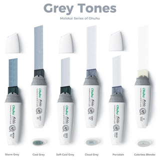 Ohuhu Molokai Four Tones Extra-wide Tip Alcohol Art Markers