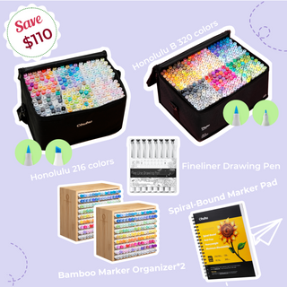 Back to School:Honolulu 216 & Honolulu B 320 Colors Marker Advanced Set