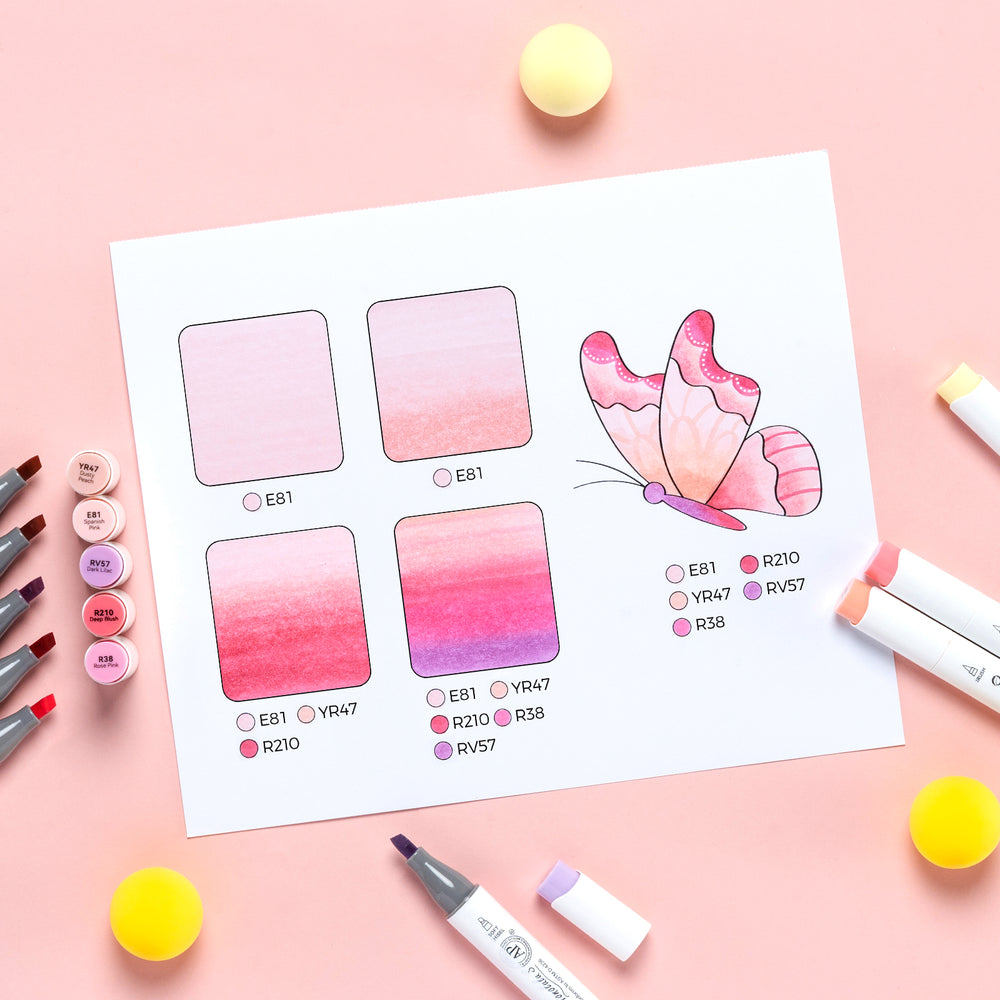 Ohuhu Honolulu S 60 Illustration Tone Colors Dual Soft Tips Alcohol Art Markers, Brush & Soft Chisel